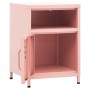 Mesita de noche acero rosa 35x35x51 cm de vidaXL, Mesitas de noche - Ref: Foro24-336220, Precio: 76,51 €, Descuento: %