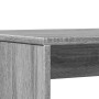 Mesa y bancos de comedor 3 piezas madera ingeniería gris Sonoma
