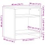 Mesita de noche madera de ingeniería envejecida 40x30x40 cm