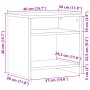 Mesitas de noche 2 uds madera ingeniería envejecida 40x30x40 cm