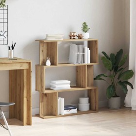 Estantería madera de ingeniería roble artisan 80x24x96 cm