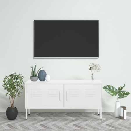 TV-Schrank aus weißem Stahl, 105 x 35 x 50 cm von vidaXL, TV-Möbel - Ref: Foro24-336233, Preis: 157,88 €, Rabatt: %
