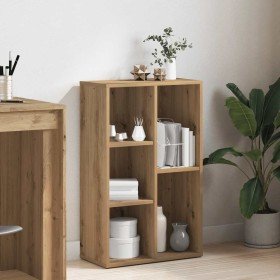 Estantería madera de ingeniería roble artisan 50x25x80 cm