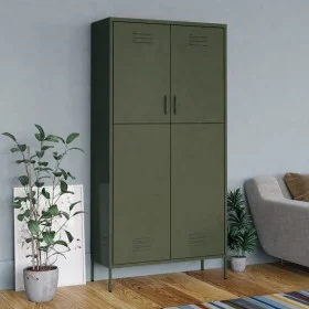 Olivgrüner Stahlschrank 90x50x180 cm von vidaXL, Kleiderschränke - Ref: Foro24-336243, Preis: 341,28 €, Rabatt: %