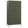 Armario de acero verde oliva 90x50x180 cm de vidaXL, Armarios roperos - Ref: Foro24-336243, Precio: 303,94 €, Descuento: %