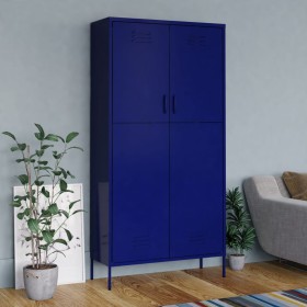 Dunkelblauer Stahlschrank 90x50x180 cm von vidaXL, Kleiderschränke - Ref: Foro24-336244, Preis: 282,91 €, Rabatt: %