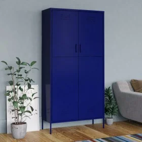 Dunkelblauer Stahlschrank 90x50x180 cm von vidaXL, Kleiderschränke - Ref: Foro24-336244, Preis: 298,14 €, Rabatt: %