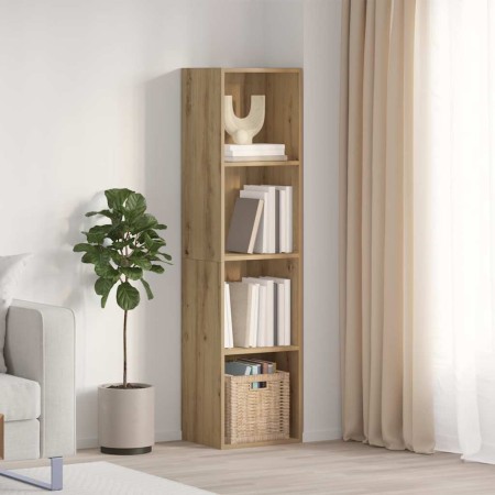 Mueble TV/Librería madera vieja 36x30x143cm madera ingeniería