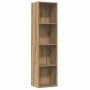 Mueble TV/Librería madera vieja 36x30x143cm madera ingeniería
