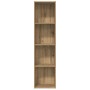 Mueble TV/Librería madera vieja 36x30x143cm madera ingeniería
