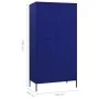Dark blue steel cabinet 90x50x180 cm by vidaXL, Wardrobes - Ref: Foro24-336244, Price: 282,74 €, Discount: %