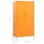 Armario de acero amarillo mostaza 90x50x180 cm de vidaXL, Armarios roperos - Ref: Foro24-336245, Precio: 357,89 €, Descuento: %