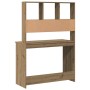 Escritorio estantes madera roble artisian 102x45x148 cm