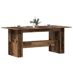 Mesa de comedor de aglomerado madera envejecida 180x90x76 cm en Mesas de cocina y de comedor | Comprar online en Foro24