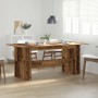 Mesa de comedor de aglomerado madera envejecida 180x90x76 cm