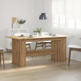 Mesa de comedor madera ingeniería roble artisan 180x90x76 cm