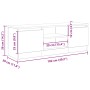 Mueble para TV madera ingeniería madera envejecida 102x30x36 cm