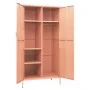Armario de acero rosa 90x50x180 cm de vidaXL, Armarios roperos - Ref: Foro24-336247, Precio: 283,36 €, Descuento: %