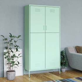 Armario de acero verde menta 90x50x180 cm de vidaXL, Armarios roperos - Ref: Foro24-336248, Precio: 283,58 €, Descuento: %