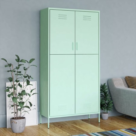 Mintgrüner Stahlschrank 90x50x180 cm von vidaXL, Kleiderschränke - Ref: Foro24-336248, Preis: 283,58 €, Rabatt: %