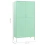 Mint green steel cabinet 90x50x180 cm by vidaXL, Wardrobes - Ref: Foro24-336248, Price: 284,23 €, Discount: %