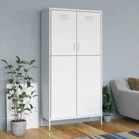 Weißer Stahlschrank 90x50x180 cm von vidaXL, Kleiderschränke - Ref: Foro24-336251, Preis: 278,89 €, Rabatt: %