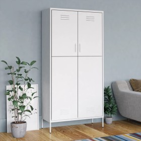 Weißer Stahlschrank 90x50x180 cm von vidaXL, Kleiderschränke - Ref: Foro24-336251, Preis: 286,76 €, Rabatt: %