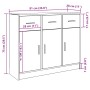 Aparador de madera de ingeniería envejecida 91x28x75 cm