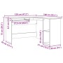 Escritorio de esquina madera contrachapada 120x140x75 cm