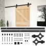 Schiebetür mit Beschlägen aus massivem Kiefernholz, 90 x 210 cm von vidaXL, Türen - Ref: Foro24-3057495, Preis: 188,92 €, Rab...