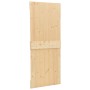 Schiebetür mit Beschlägen aus massivem Kiefernholz, 100 x 210 cm von vidaXL, Türen - Ref: Foro24-3057502, Preis: 231,87 €, Ra...