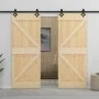 Sliding door with solid pine wood fittings 90x210 cm by vidaXL, Doors - Ref: Foro24-3057590, Price: 382,46 €, Discount: %
