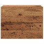 Mesitas de noche de pared 2 uds madera envejecida 40x32x30 cm