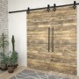 Beschlagsatz für Schiebetüren aus schwarzem Stahl, 2 Einheiten, 200 cm von vidaXL, Türrahmen - Ref: Foro24-3059841, Preis: 11...
