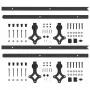 Black steel sliding door hardware kit 2 units 200 cm by vidaXL, doorframes - Ref: Foro24-3059841, Price: 111,80 €, Discount: %