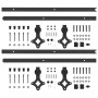 Kit de herrajes de puertas correderas acero negro 2 uds 200 cm de vidaXL, Marcos de puertas - Ref: Foro24-3059841, Precio: 11...