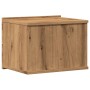 Mesitas de noche de pared 2 uds color roble artisan 40x32x30 cm
