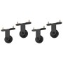 Black steel sliding door hardware kit 2 units 183 cm by vidaXL, doorframes - Ref: Foro24-3059842, Price: 90,94 €, Discount: %