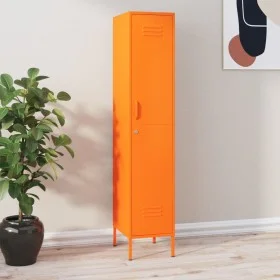 Orangefarbener Stahlschließfachschrank 35x46x180 cm von vidaXL, Schließfächer und Lagerschränke - Ref: Foro24-336255, Preis: ...
