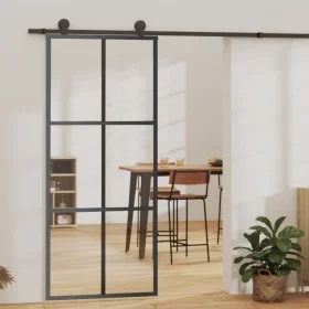 Sliding door with ESG glass and aluminum hardware 90x205 cm by vidaXL, Doors - Ref: Foro24-3081946, Price: 221,89 €, Discount: %