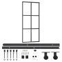 Schiebetür mit ESG-Glas und Aluminiumbeschlägen 90x205 cm von vidaXL, Türen - Ref: Foro24-3081946, Preis: 222,06 €, Rabatt: %