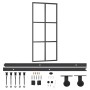 Schiebetür mit ESG-Glas und Aluminiumbeschlägen 90x205 cm von vidaXL, Türen - Ref: Foro24-3081946, Preis: 214,33 €, Rabatt: %