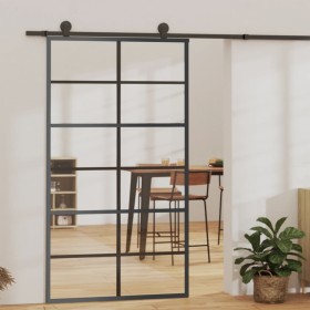 Schiebetür mit ESG Glas und Aluminium Beschlägen 102x205 cm von vidaXL, Türen - Ref: Foro24-3081960, Preis: 220,93 €, Rabatt: %