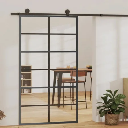 Schiebetür mit ESG Glas und Aluminium Beschlägen 102x205 cm von vidaXL, Türen - Ref: Foro24-3081960, Preis: 230,02 €, Rabatt: %