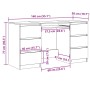 Escritorio madera de ingeniería envejecida 140x50x77 cm