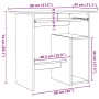 Escritorio madera de ingeniería madera envejecida 80x45x74 cm