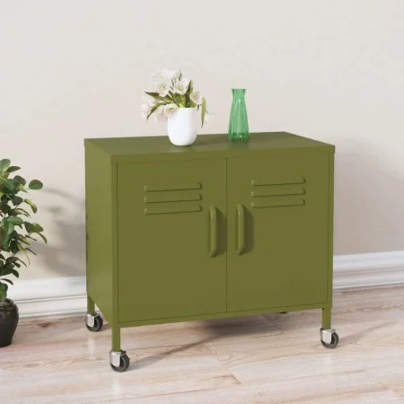 Olivgrüner Stahlschrank 60x35x56 cm von vidaXL, Schließfächer und Lagerschränke - Ref: Foro24-336261, Preis: 125,34 €, Rabatt: %