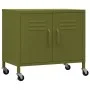 Armario de almacenamiento acero verde oliva 60x35x56 cm de vidaXL, Taquillas y armarios de almacenamiento - Ref: Foro24-33626...