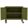 Armario de almacenamiento acero verde oliva 60x35x56 cm de vidaXL, Taquillas y armarios de almacenamiento - Ref: Foro24-33626...