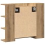 Armario con espejo baño madera roble artisan 80x20,5x64 cm